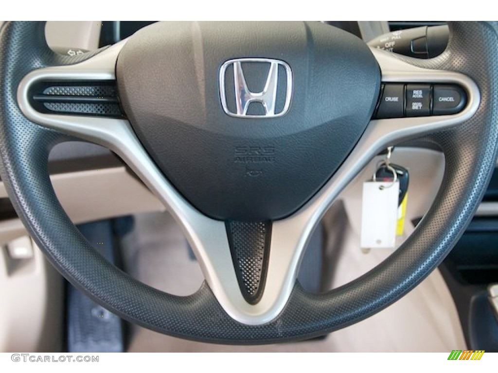 2010 Civic LX Sedan - Urban Titanium Metallic / Beige photo #11