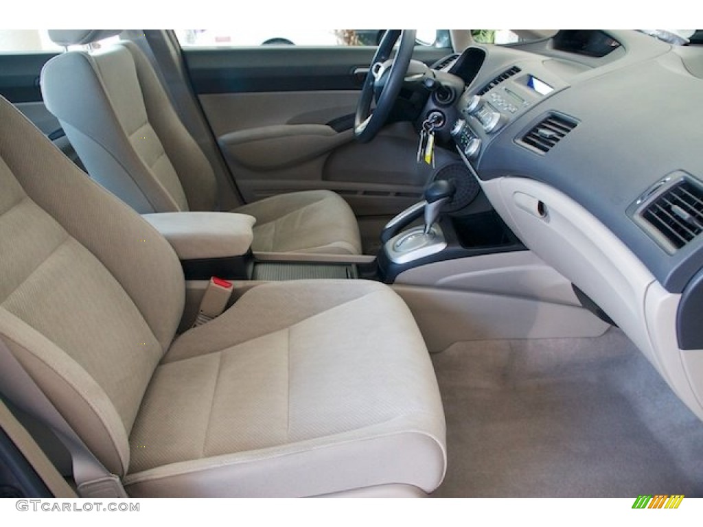 2010 Civic LX Sedan - Urban Titanium Metallic / Beige photo #20