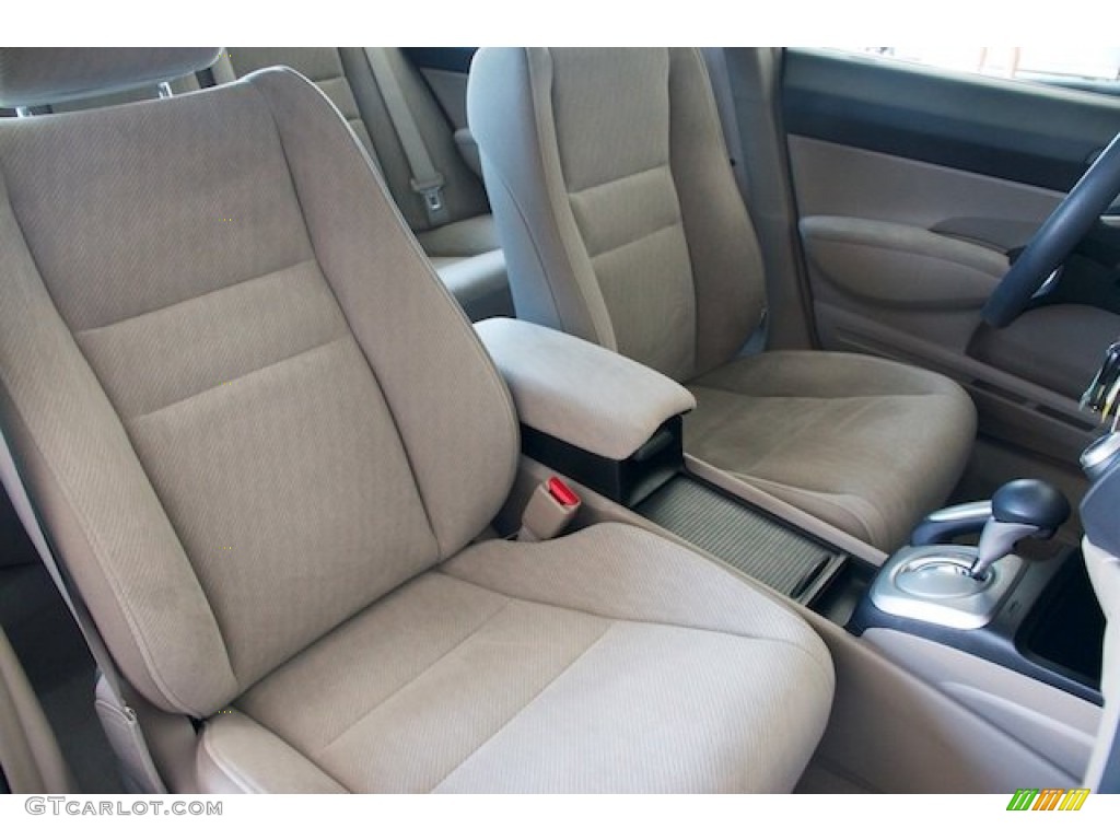 2010 Civic LX Sedan - Urban Titanium Metallic / Beige photo #22