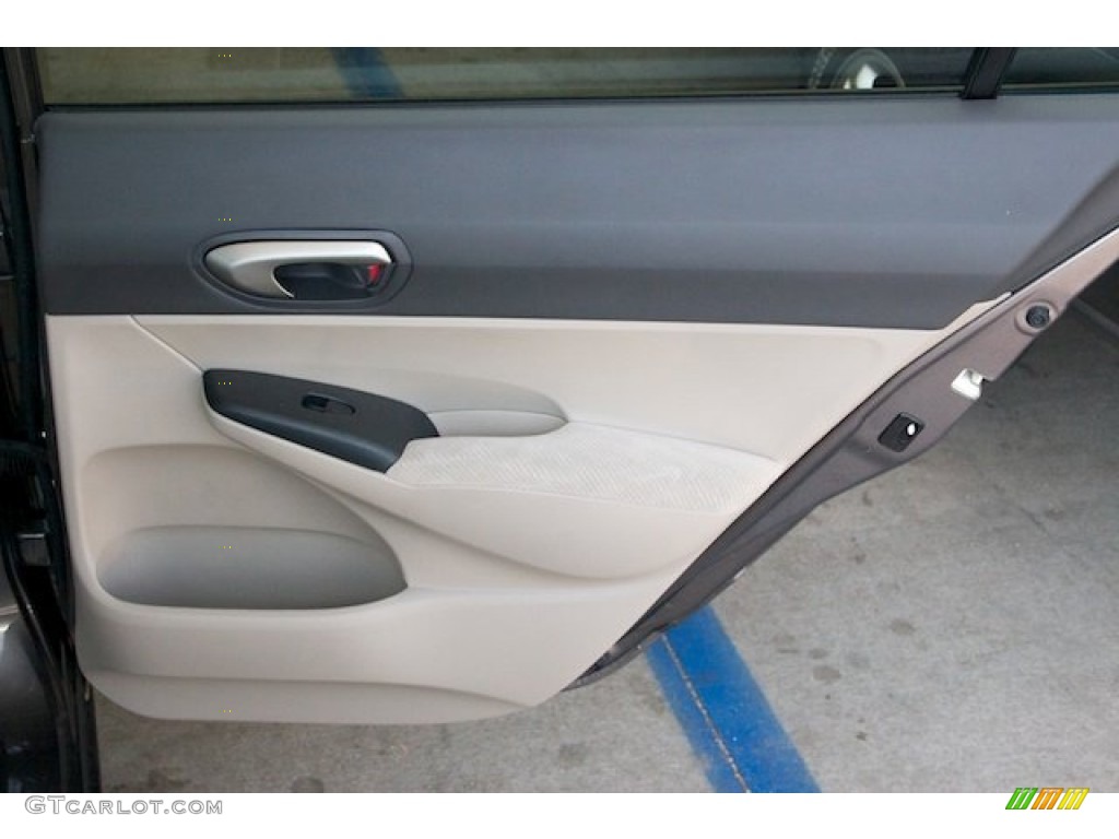 2010 Civic LX Sedan - Urban Titanium Metallic / Beige photo #26