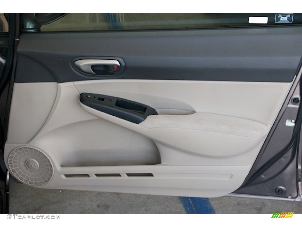 2010 Civic LX Sedan - Urban Titanium Metallic / Beige photo #27
