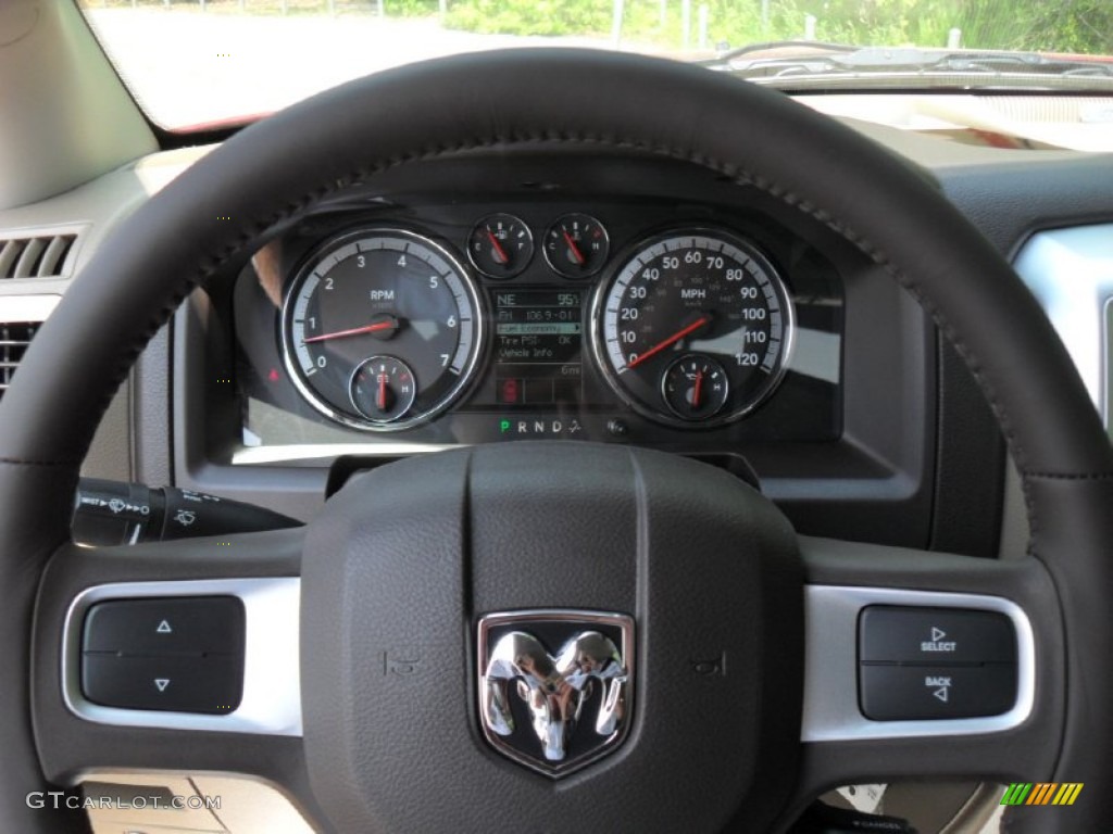 2011 Ram 1500 Big Horn Crew Cab 4x4 - Deep Cherry Red Crystal Pearl / Light Pebble Beige/Bark Brown photo #12