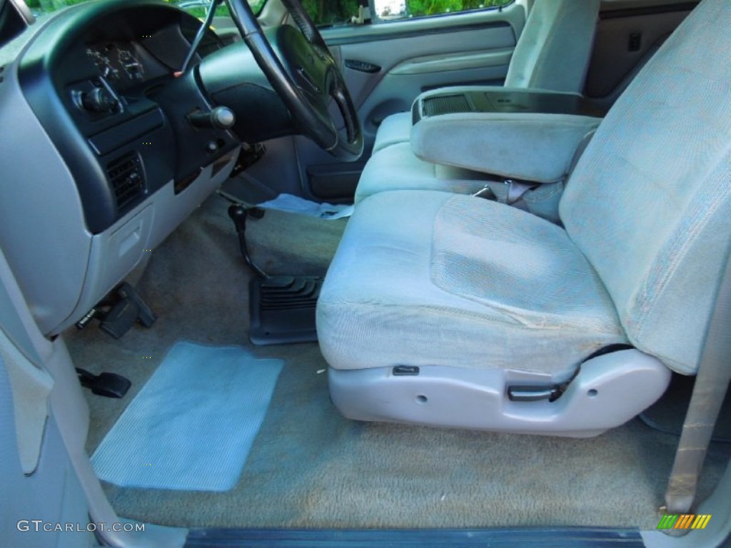 Opal Grey Interior 1997 Ford F350 XLT Crew Cab 4x4 Photo #68883984