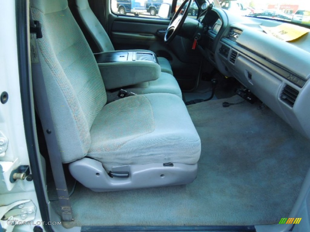 Opal Grey Interior 1997 Ford F350 XLT Crew Cab 4x4 Photo #68884056