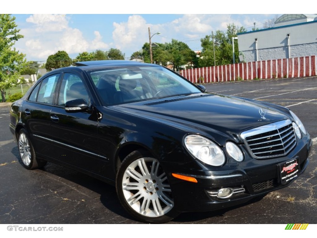 Black 2007 Mercedes-Benz E 350 4Matic Sedan Exterior Photo #68884260