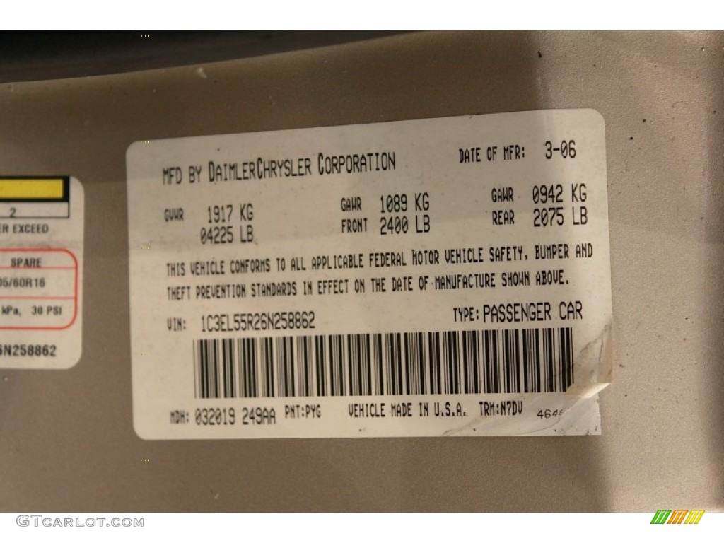 2006 Sebring Touring Convertible - Linen Gold Metallic Pearl / Dark Slate Gray photo #20