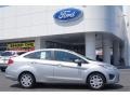 2013 Ingot Silver Ford Fiesta S Sedan  photo #2