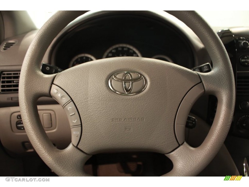 2004 Toyota Sienna LE Stone Gray Steering Wheel Photo #68886963