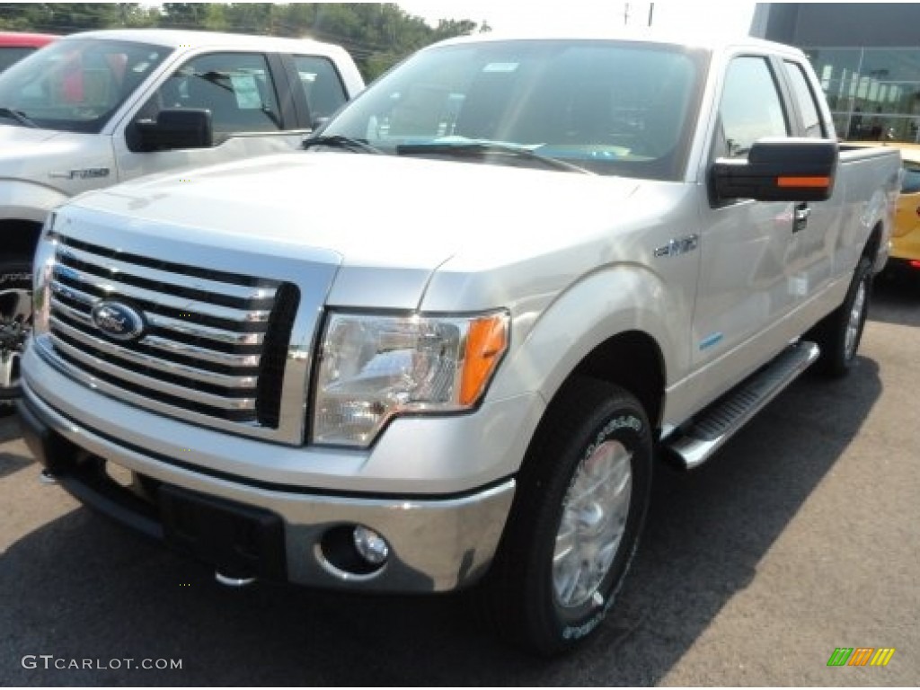 2012 F150 XLT SuperCab 4x4 - Ingot Silver Metallic / Steel Gray photo #1