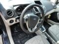 Charcoal Black/Light Stone 2013 Ford Fiesta SE Sedan Steering Wheel