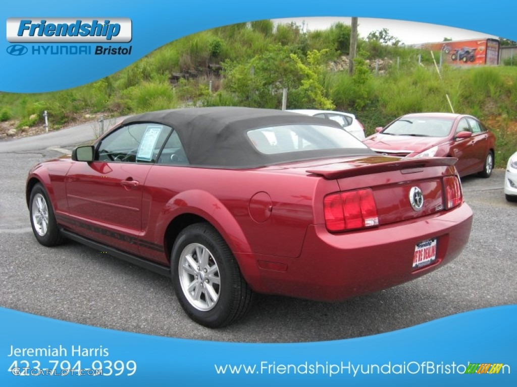 2007 Mustang V6 Premium Convertible - Redfire Metallic / Dark Charcoal photo #9