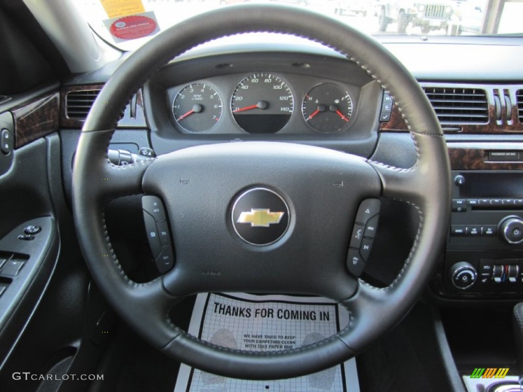 2012 Chevrolet Impala LTZ Ebony Steering Wheel Photo #68891082