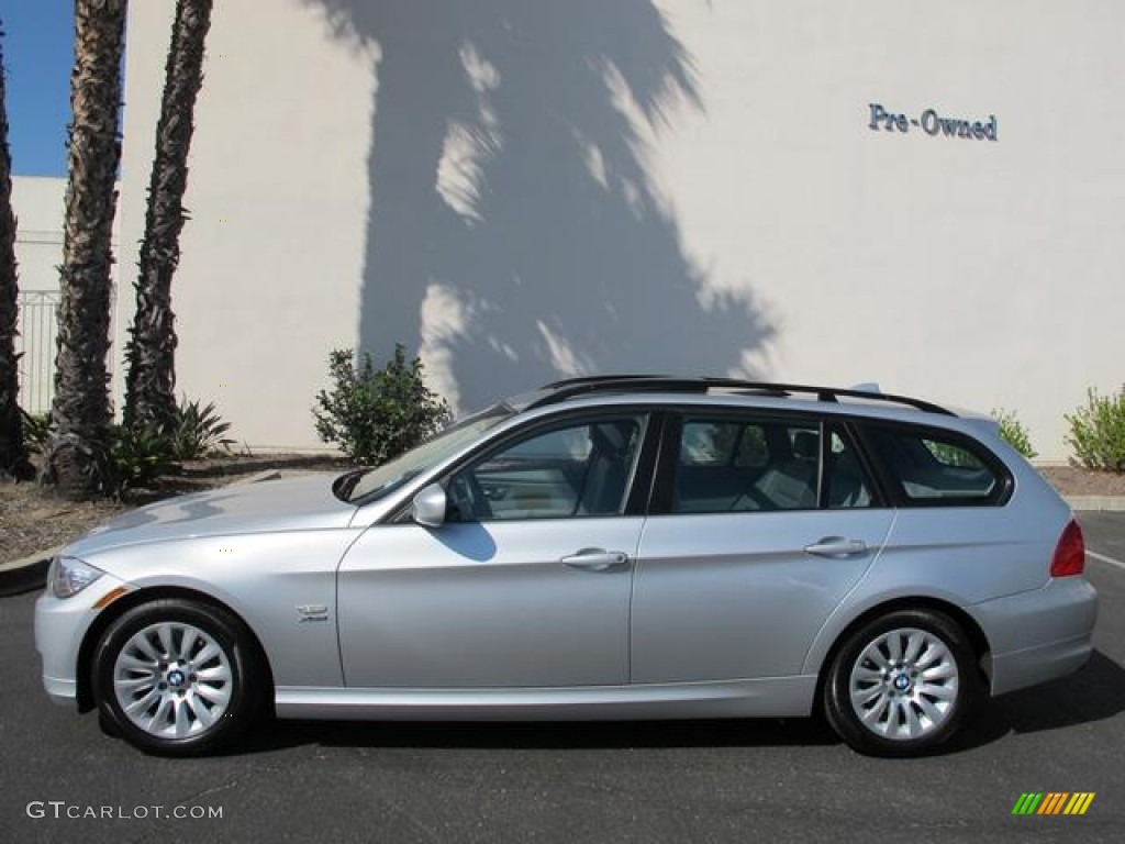 2009 3 Series 328xi Sport Wagon - Titanium Silver Metallic / Grey Dakota Leather photo #3