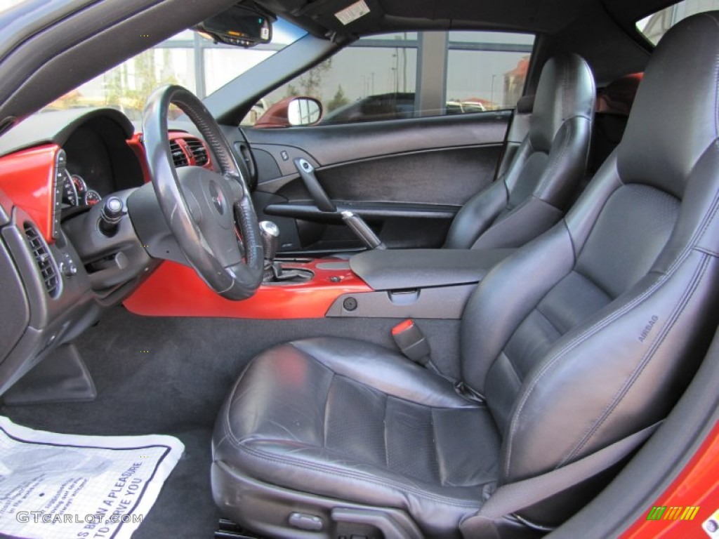 Ebony Black Interior 2006 Chevrolet Corvette Convertible Photo #68891628