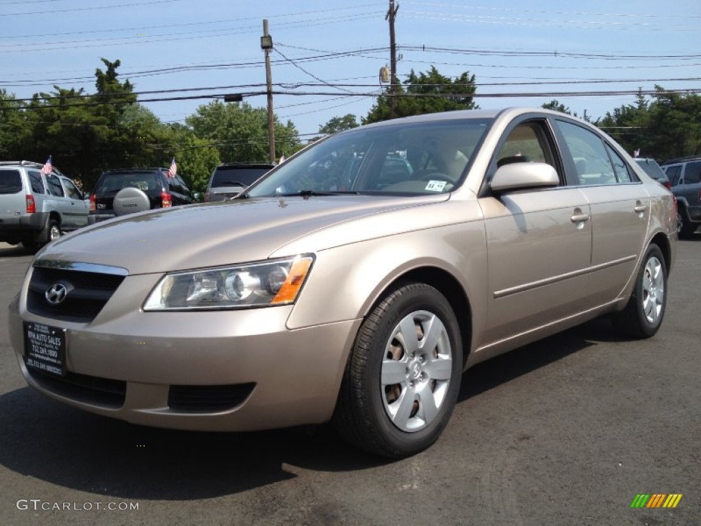 Golden Beige 2008 Hyundai Sonata GLS Exterior Photo #68891994