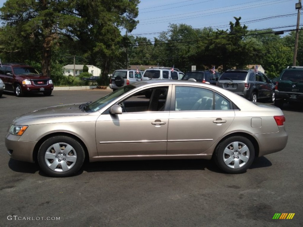 Golden Beige 2008 Hyundai Sonata GLS Exterior Photo #68892087