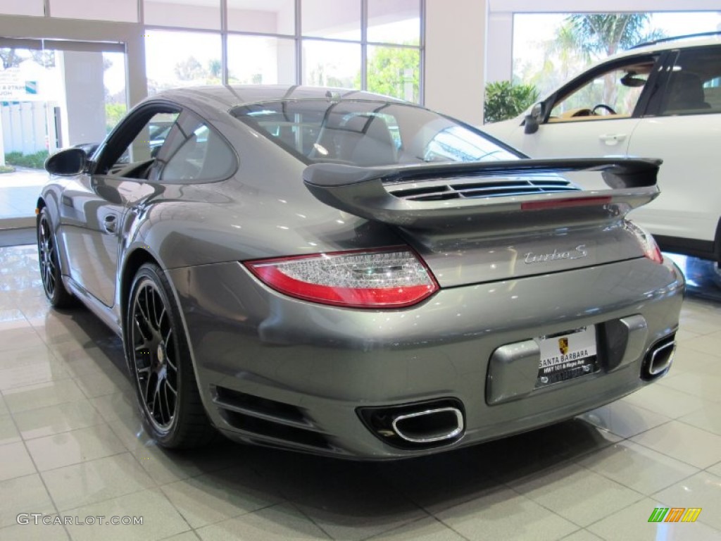 Meteor Gray Metallic 2013 Porsche 911 Turbo S Coupe Exterior Photo #68892315