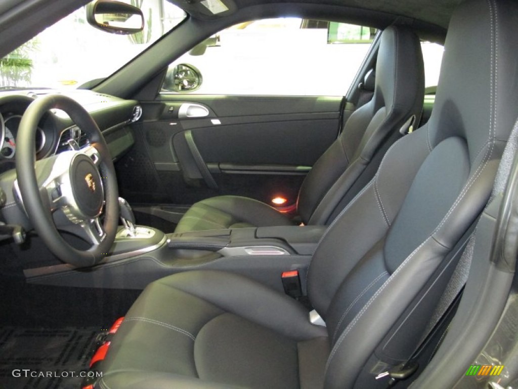 Black Interior 2013 Porsche 911 Turbo S Coupe Photo #68892360