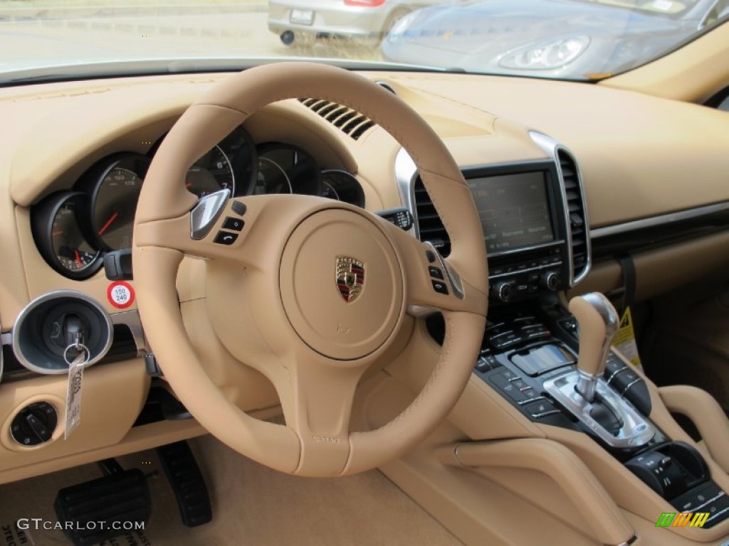 2013 Porsche Cayenne Standard Cayenne Model Luxor Beige Dashboard Photo #68892453