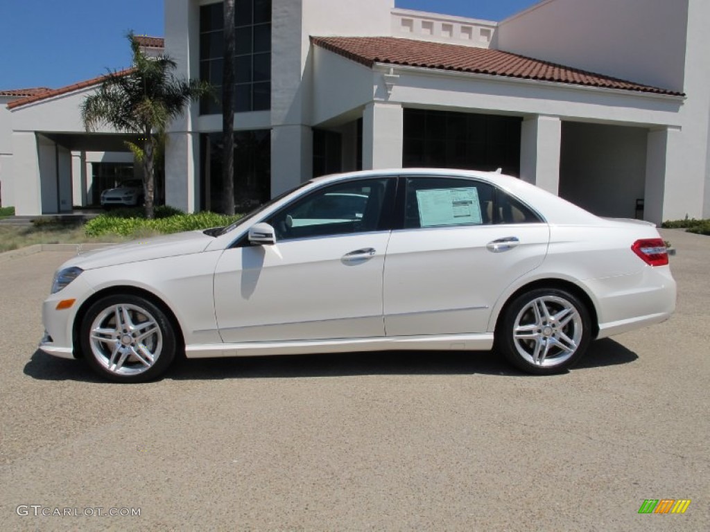 Diamond White Metallic 2013 Mercedes-Benz E 550 4Matic Sedan Exterior Photo #68893038