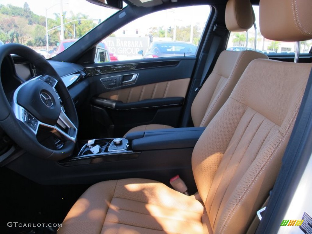 Natural Beige/Black Interior 2013 Mercedes-Benz E 550 4Matic Sedan Photo #68893077