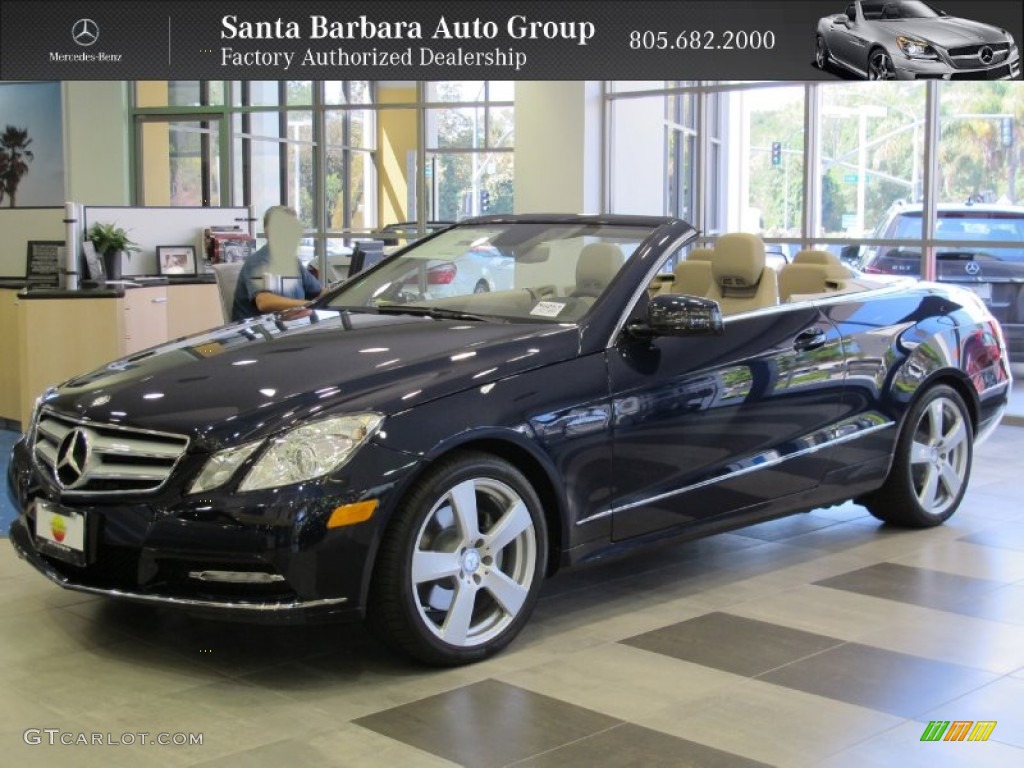 2013 E 350 Cabriolet - Lunar Blue Metallic / Almond photo #1