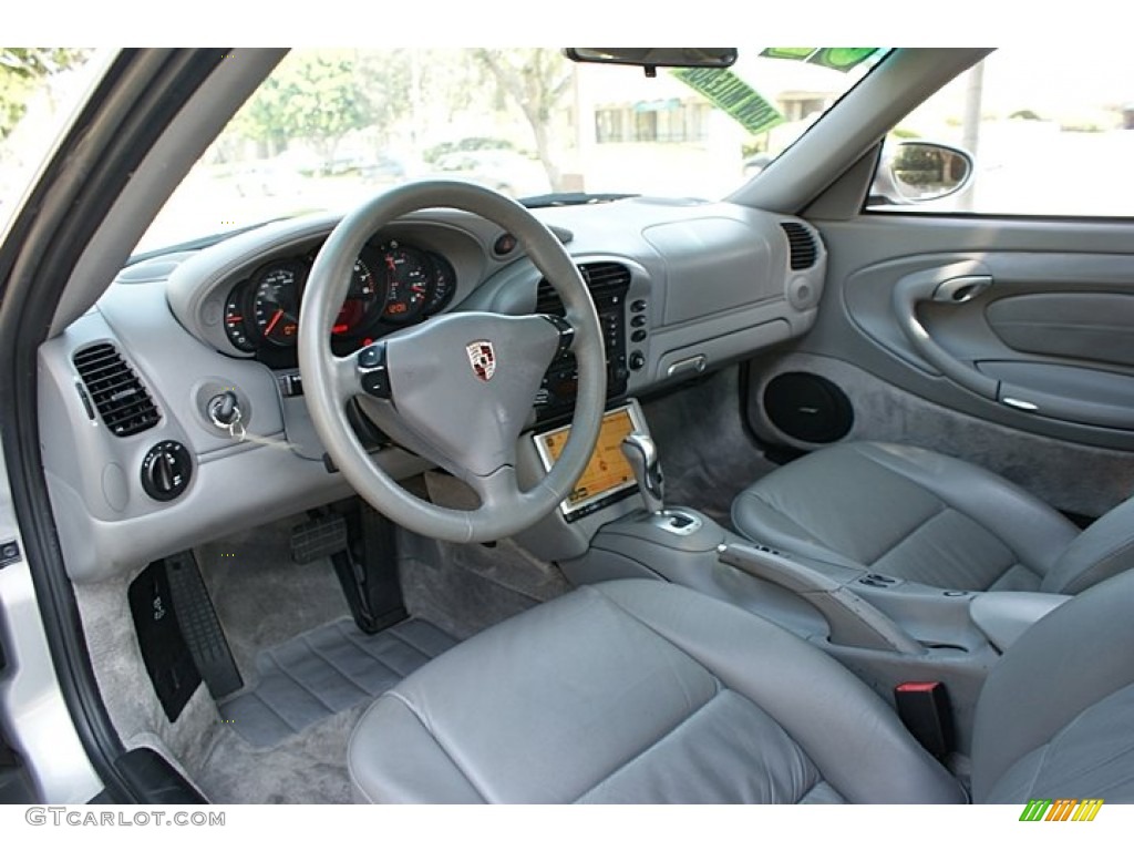 Graphite Grey Interior 2002 Porsche 911 Carrera Coupe Photo #68894136