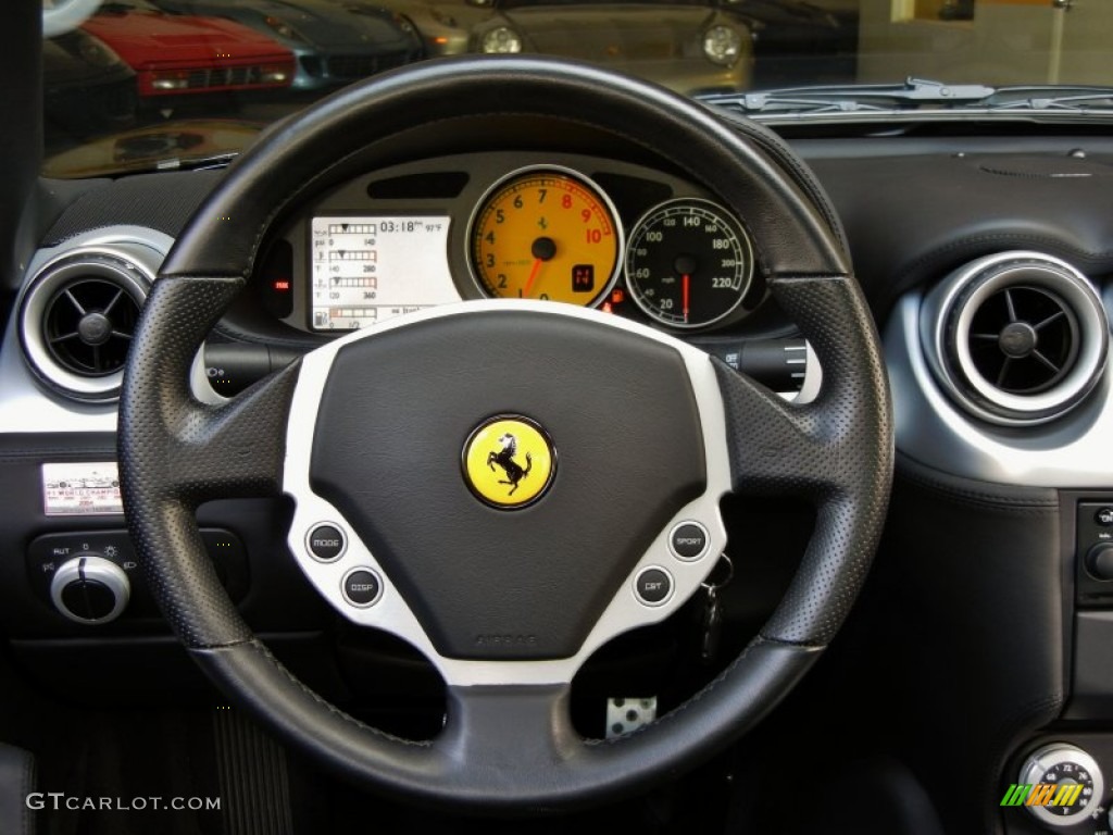 2005 Ferrari 612 Scaglietti F1A Nero Steering Wheel Photo #68894793