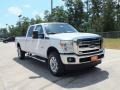 2012 White Platinum Metallic Tri-Coat Ford F350 Super Duty Lariat Crew Cab 4x4  photo #1