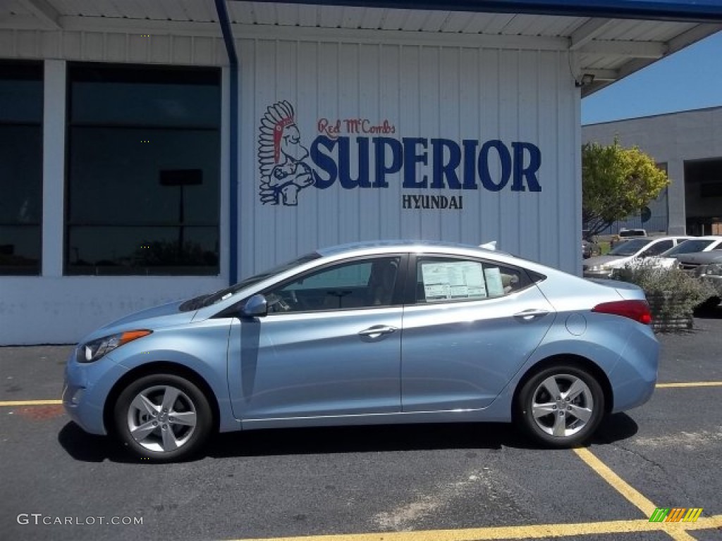 2013 Elantra GLS - Blue Sky Metallic / Beige photo #1