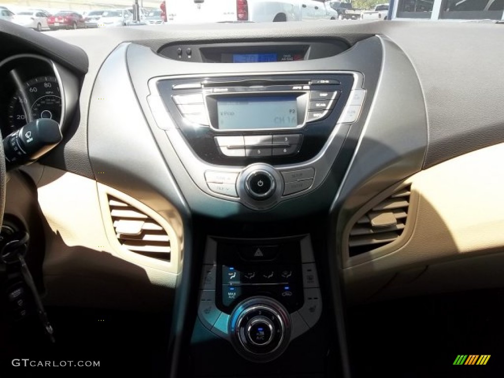 2013 Elantra GLS - Blue Sky Metallic / Beige photo #10