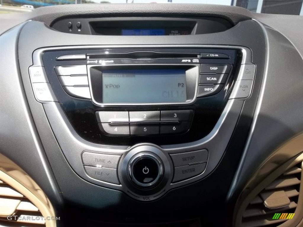 2013 Elantra GLS - Blue Sky Metallic / Beige photo #11