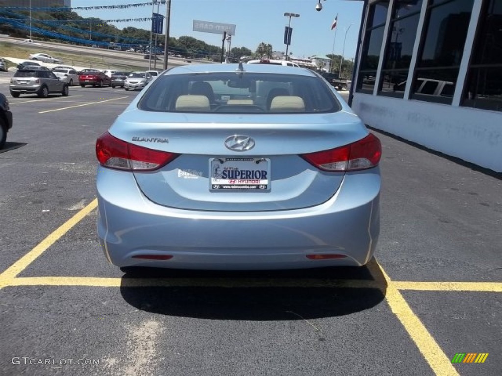2013 Elantra GLS - Blue Sky Metallic / Beige photo #3