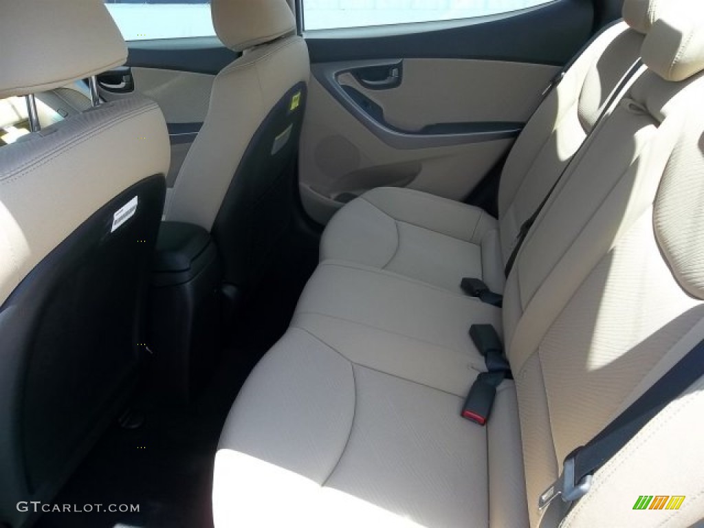 2013 Elantra GLS - Blue Sky Metallic / Beige photo #7