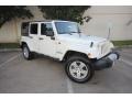 2010 Stone White Jeep Wrangler Unlimited Sahara 4x4  photo #4