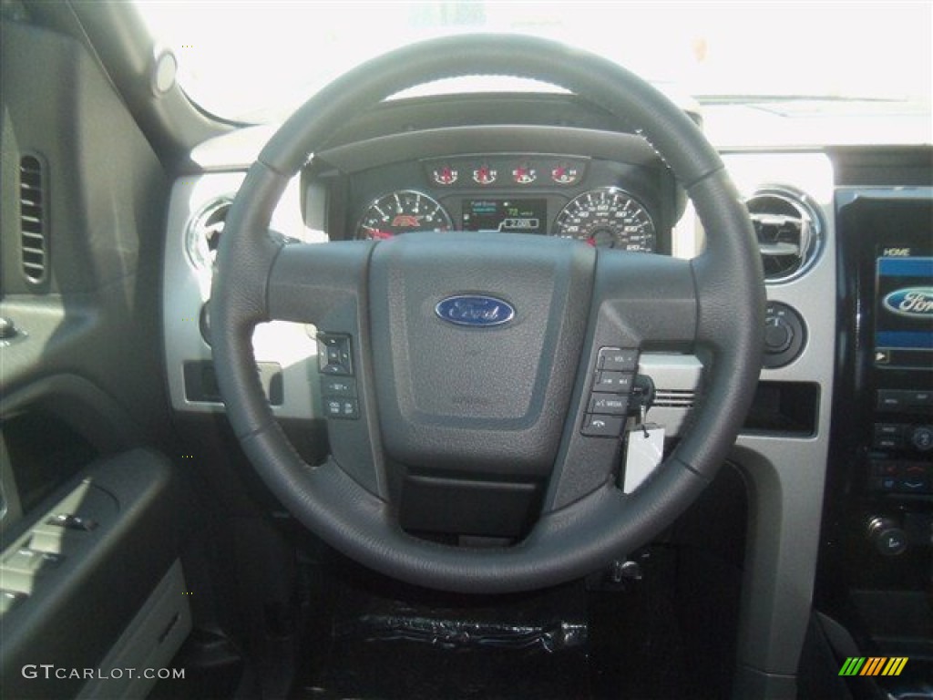 2012 Ford F150 FX2 SuperCrew Black Steering Wheel Photo #68899170