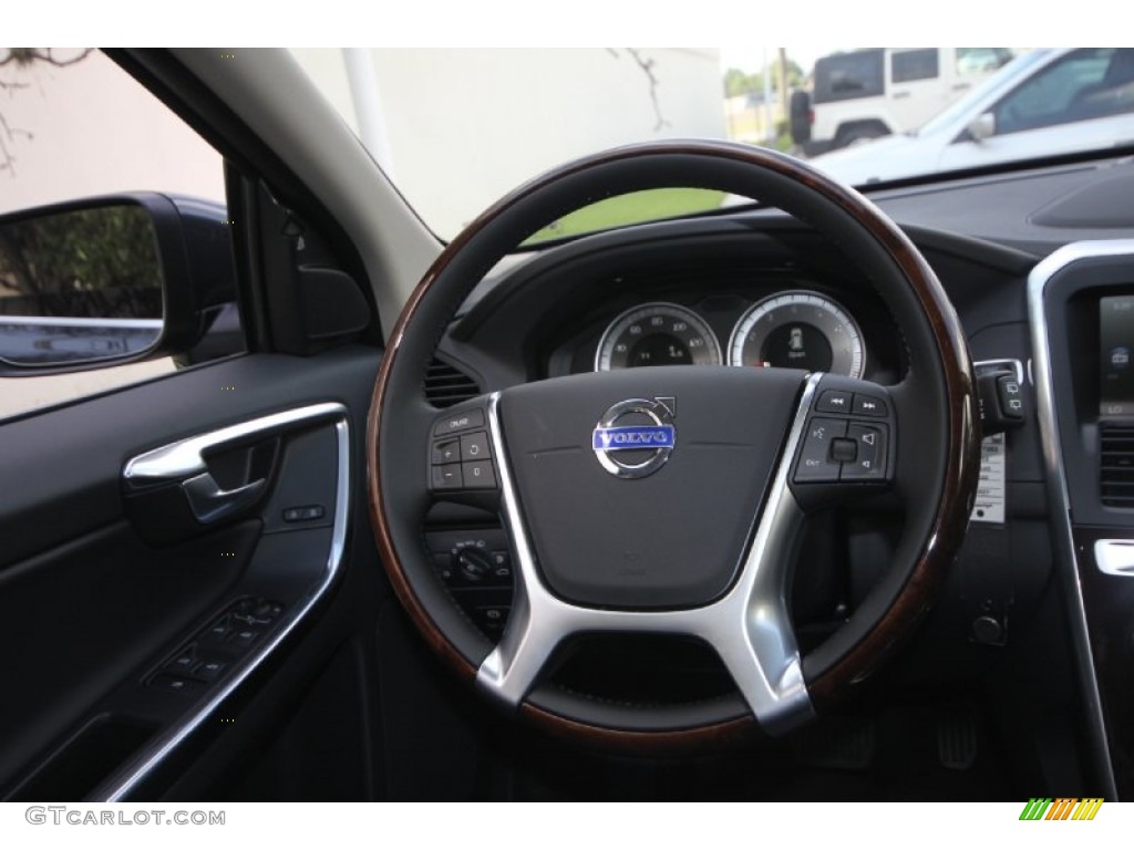 2013 Volvo XC60 T6 AWD Anthracite Black Steering Wheel Photo #68900136