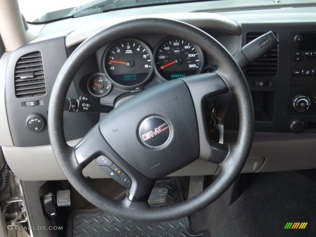 2008 GMC Sierra 1500 Extended Cab Dark Titanium Steering Wheel Photo #68901969