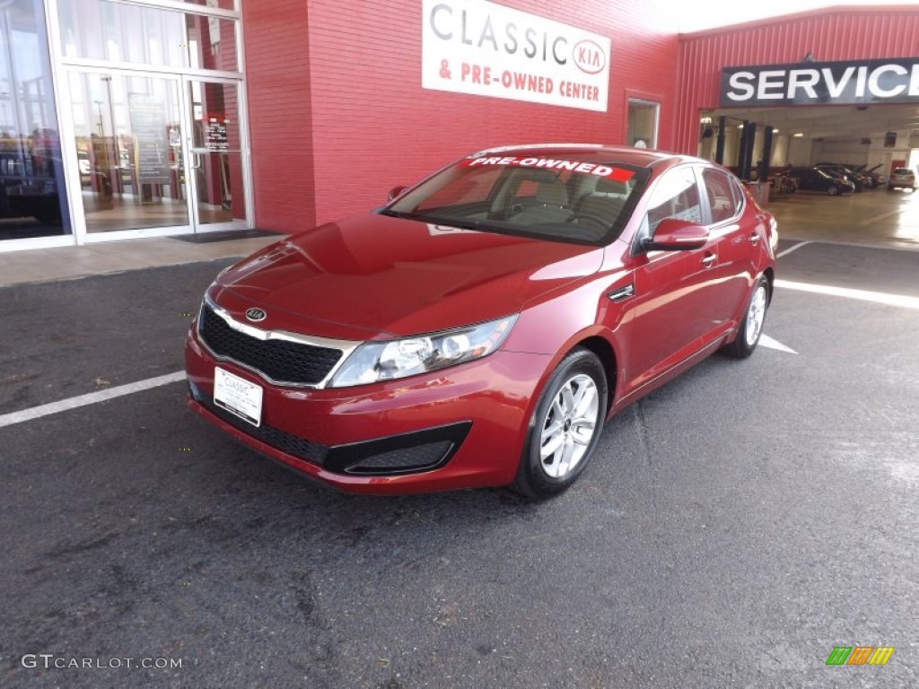 2011 Optima LX - Spicy Red / Beige photo #1