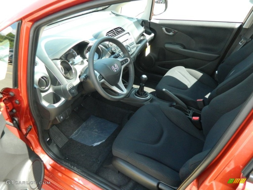 Black Interior 2012 Honda Fit Sport Photo #68904201