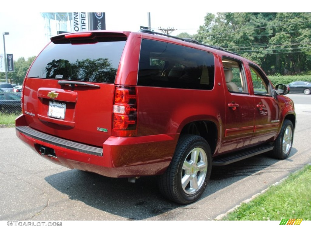 2010 Suburban LT 4x4 - Red Jewel Tintcoat / Light Cashmere/Dark Cashmere photo #6