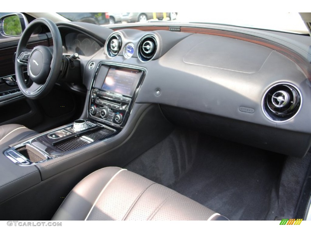 2011 Jaguar XJ XJL Jet Black/Ivory Dashboard Photo #68905560