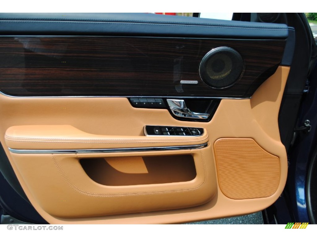 2011 Jaguar XJ XJL Supercharged London Tan/Jet Black Door Panel Photo #68905989