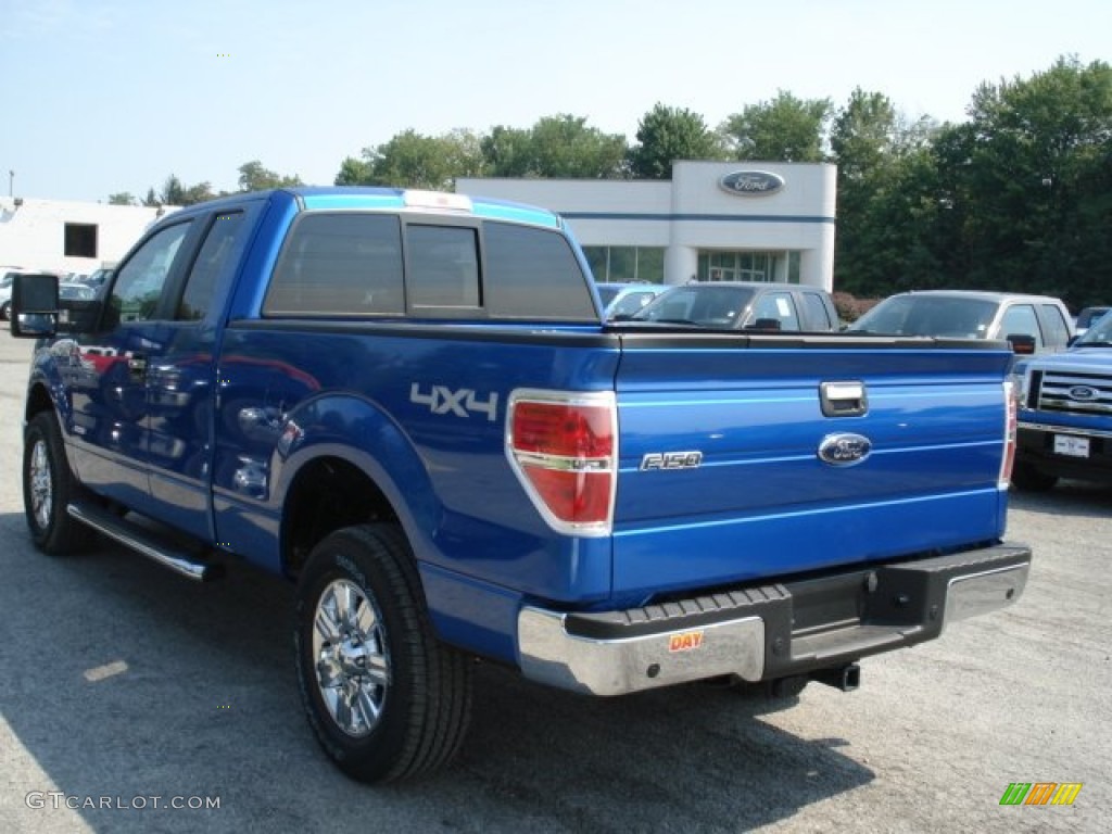 2012 F150 XLT SuperCab 4x4 - Blue Flame Metallic / Steel Gray photo #6