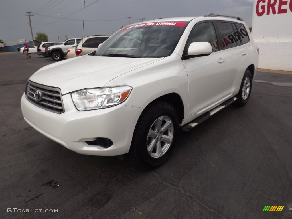 2010 Highlander  - Blizzard White Pearl / Sand Beige photo #3