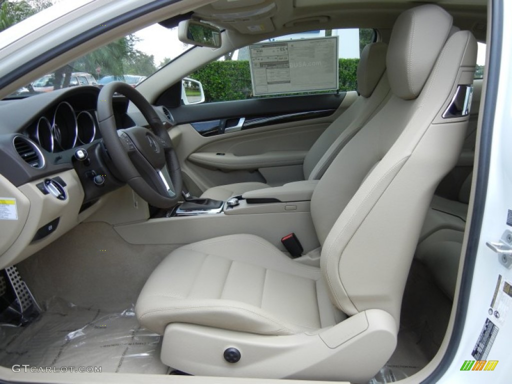 Almond/Mocha Interior 2013 Mercedes-Benz C 350 Coupe Photo #68909631