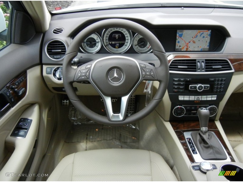 2013 Mercedes-Benz C 350 Coupe Almond/Mocha Dashboard Photo #68909657