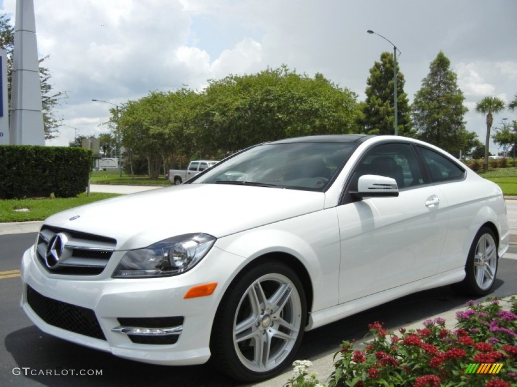 Polar White 2013 Mercedes-Benz C 250 Coupe Exterior Photo #68909724