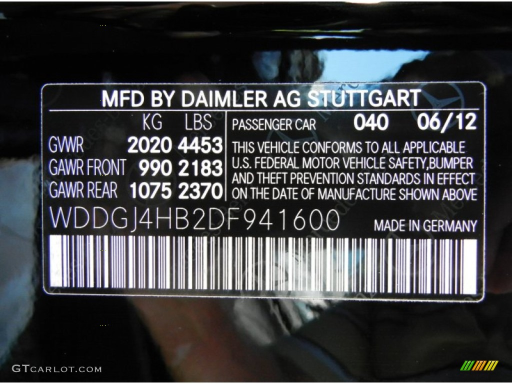 2013 C Color Code 040 for Black Photo #68909922