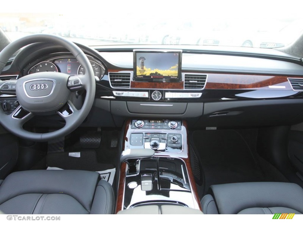 2013 Audi A8 L 3.0T quattro Black Dashboard Photo #68910282